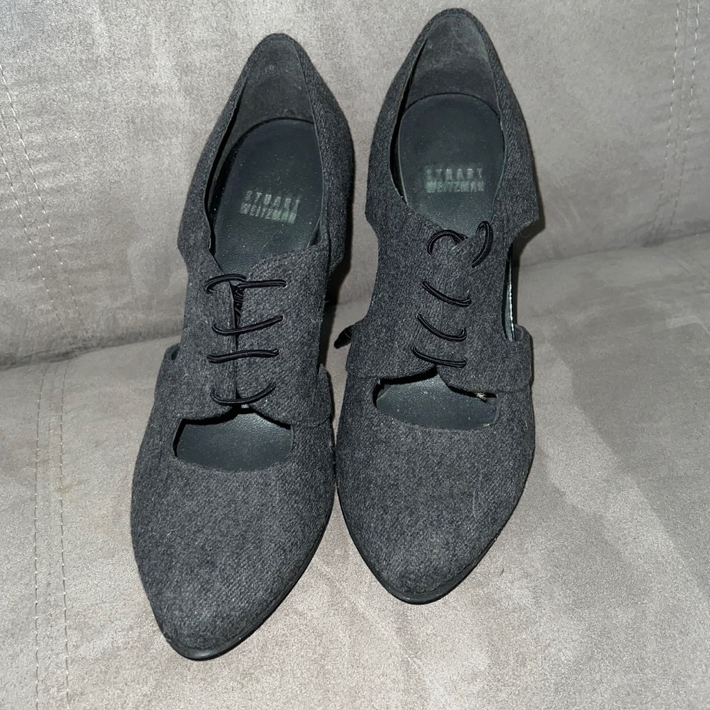 Stuart Weitzman cutout wool pumps. *Donating to charity soon*